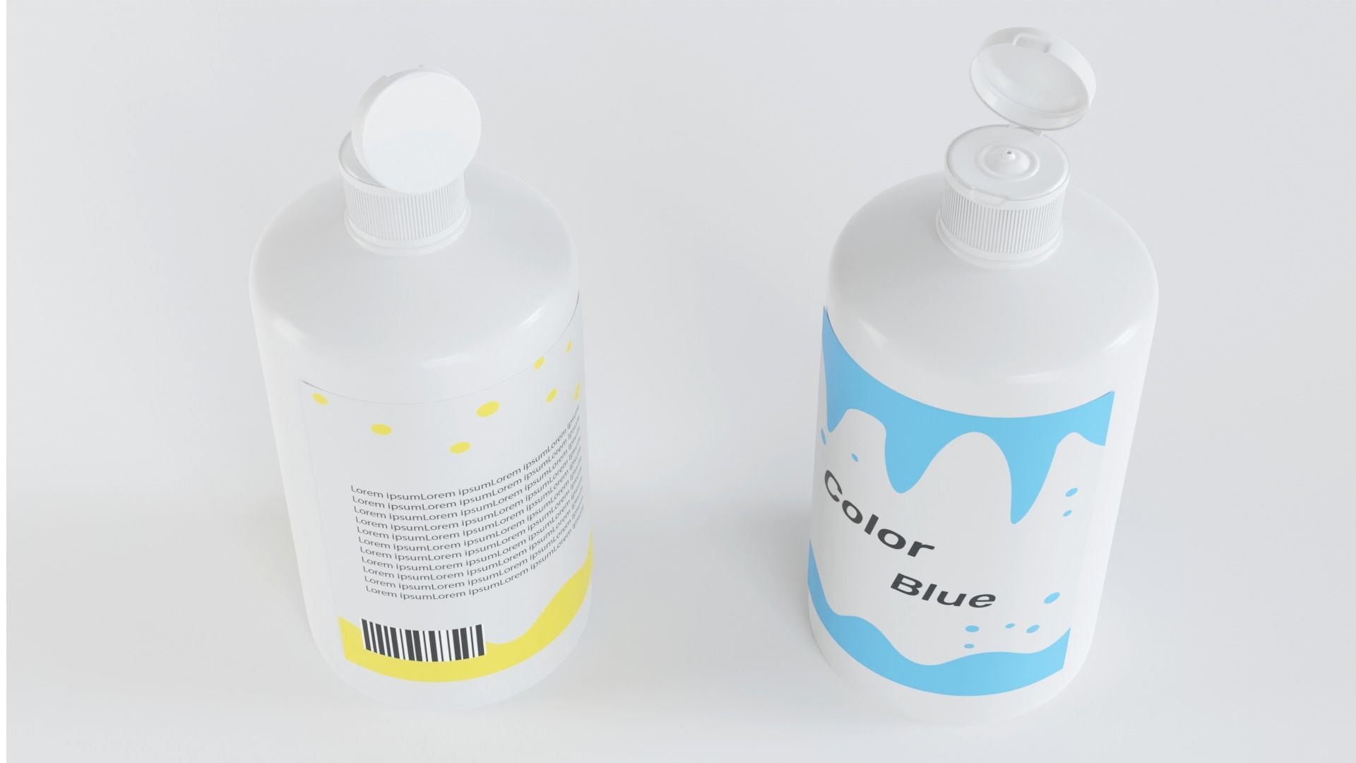 Pack 6 Paint Containers Colors 3D Model Collection_28