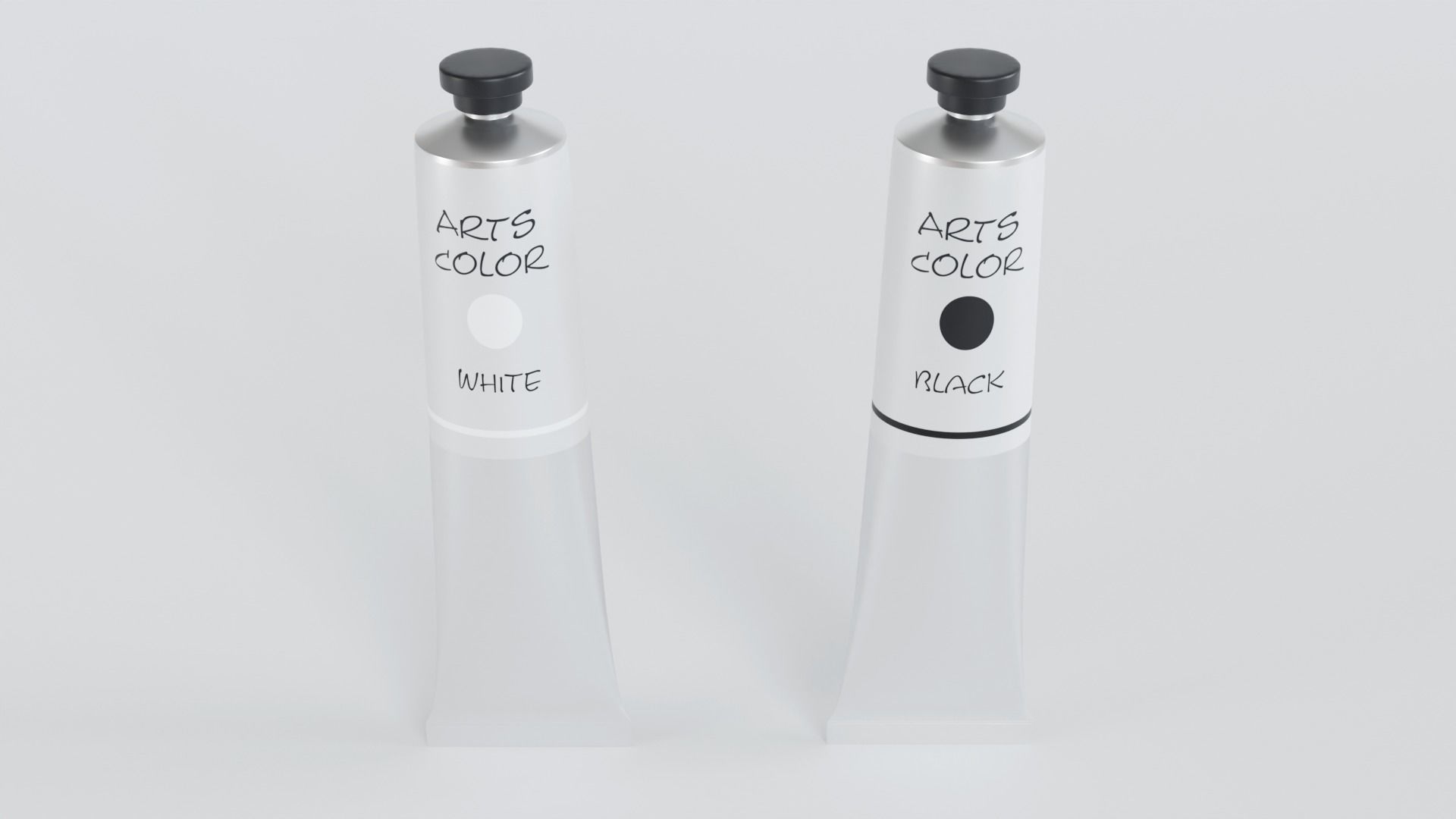 Pack 6 Paint Containers Colors 3D Model Collection_7