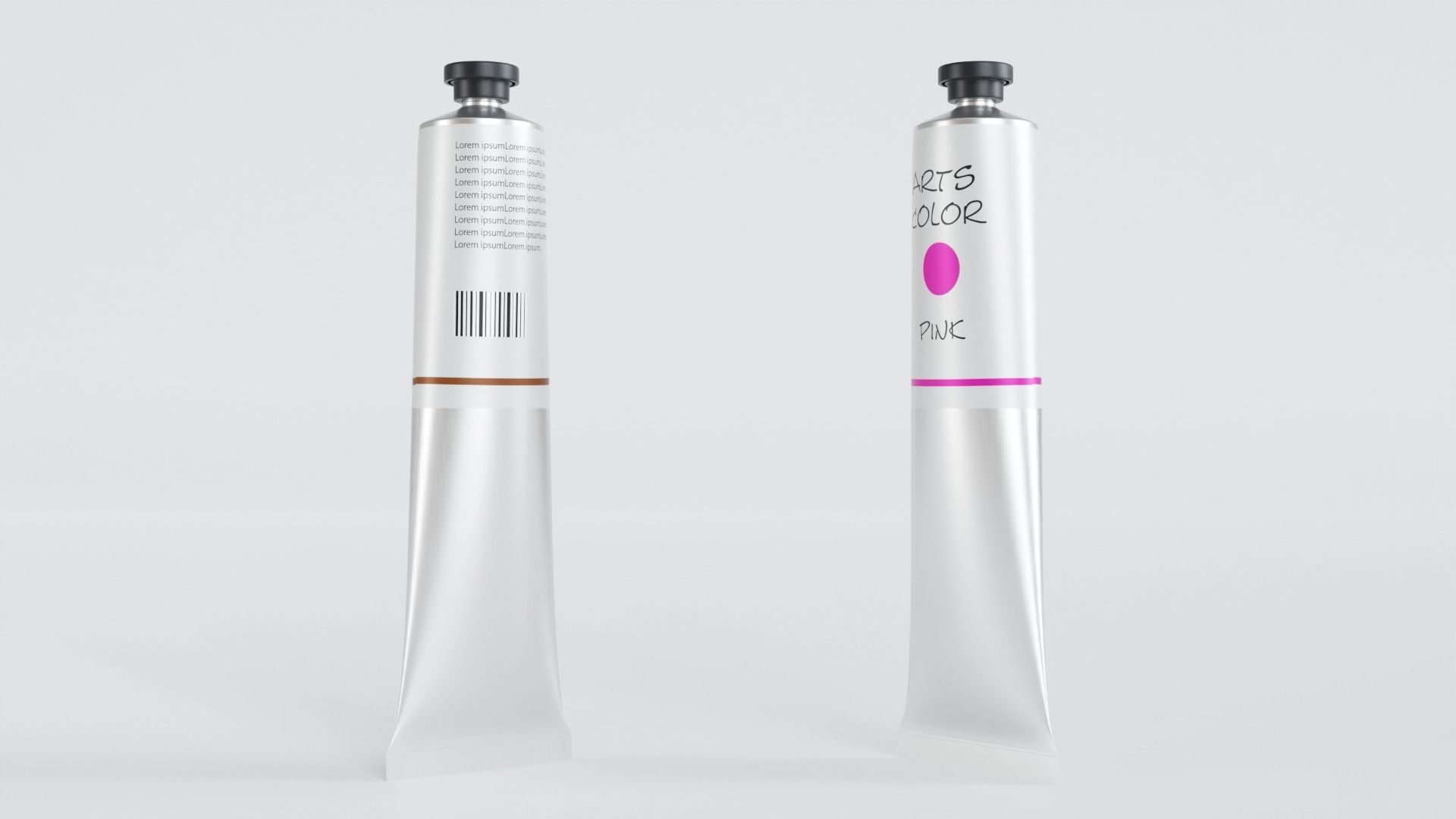 Pack 6 Paint Containers Colors 3D Model Collection_8