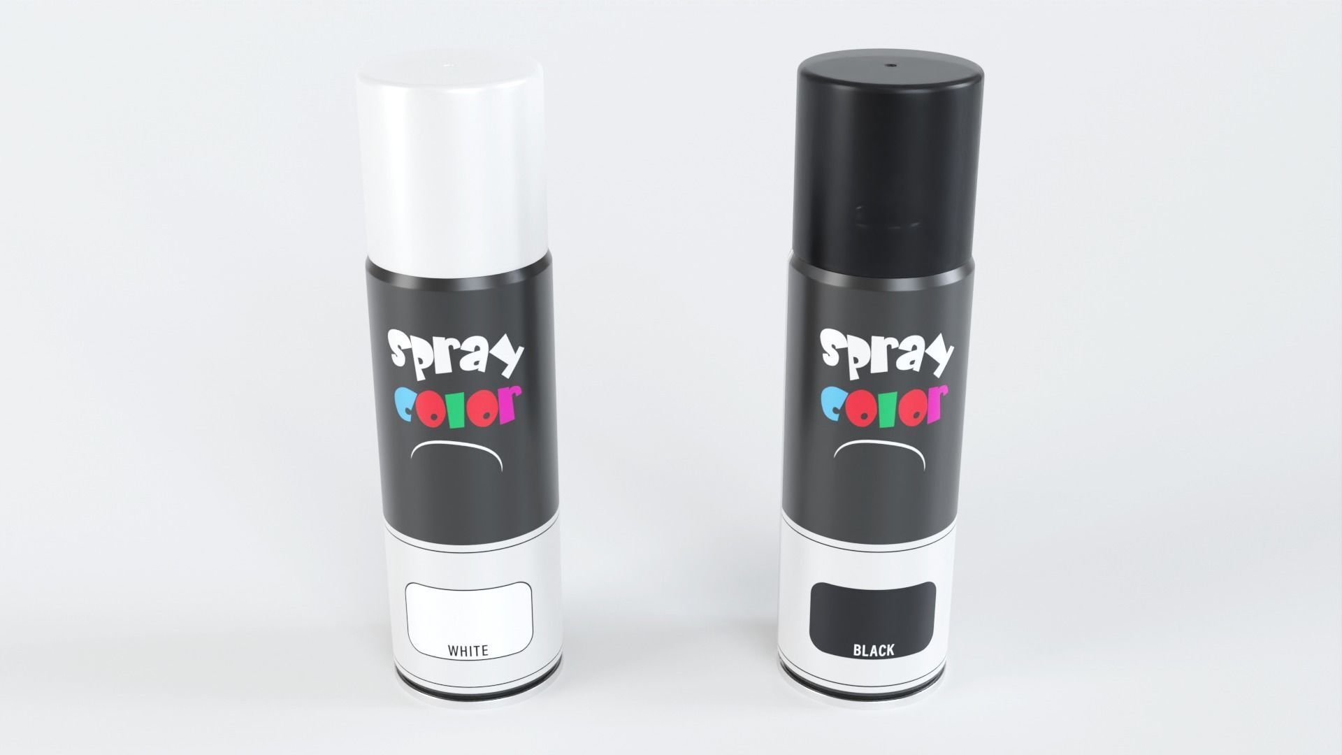 Pack 6 Paint Containers Colors 3D Model Collection_17