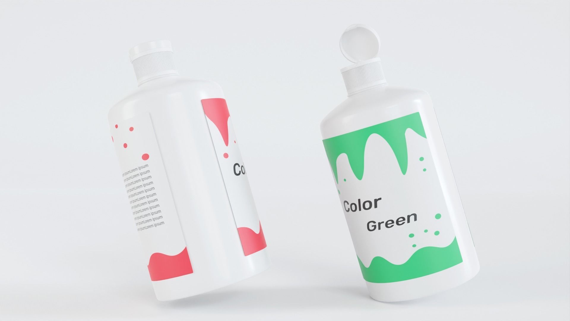 Pack 6 Paint Containers Colors 3D Model Collection_29