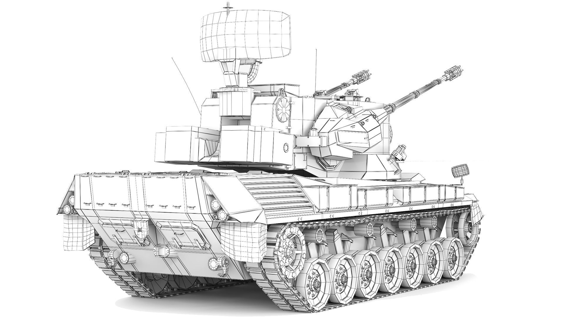 FlakPz 2 Gepard 1A2 2006 3D model_9