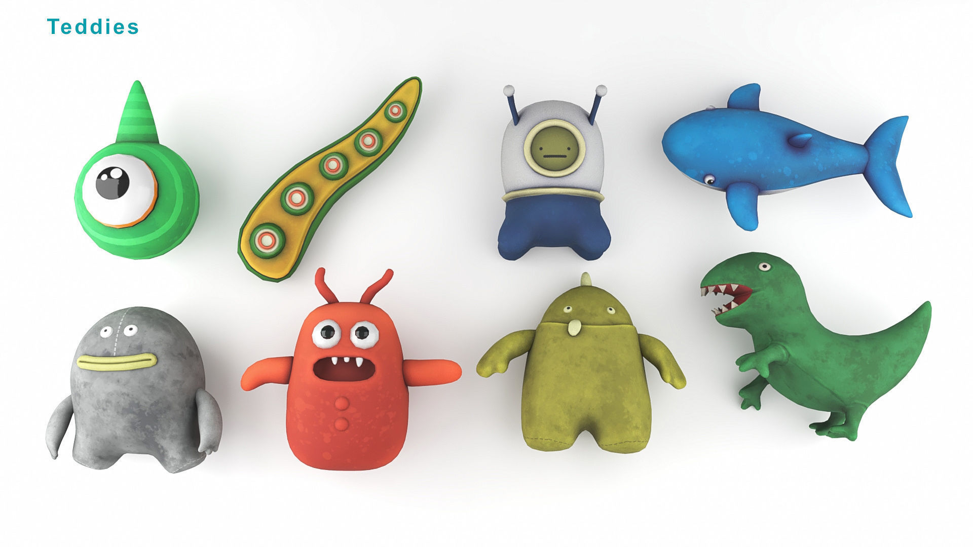 Teddies claw machine Low-poly 3D model_17