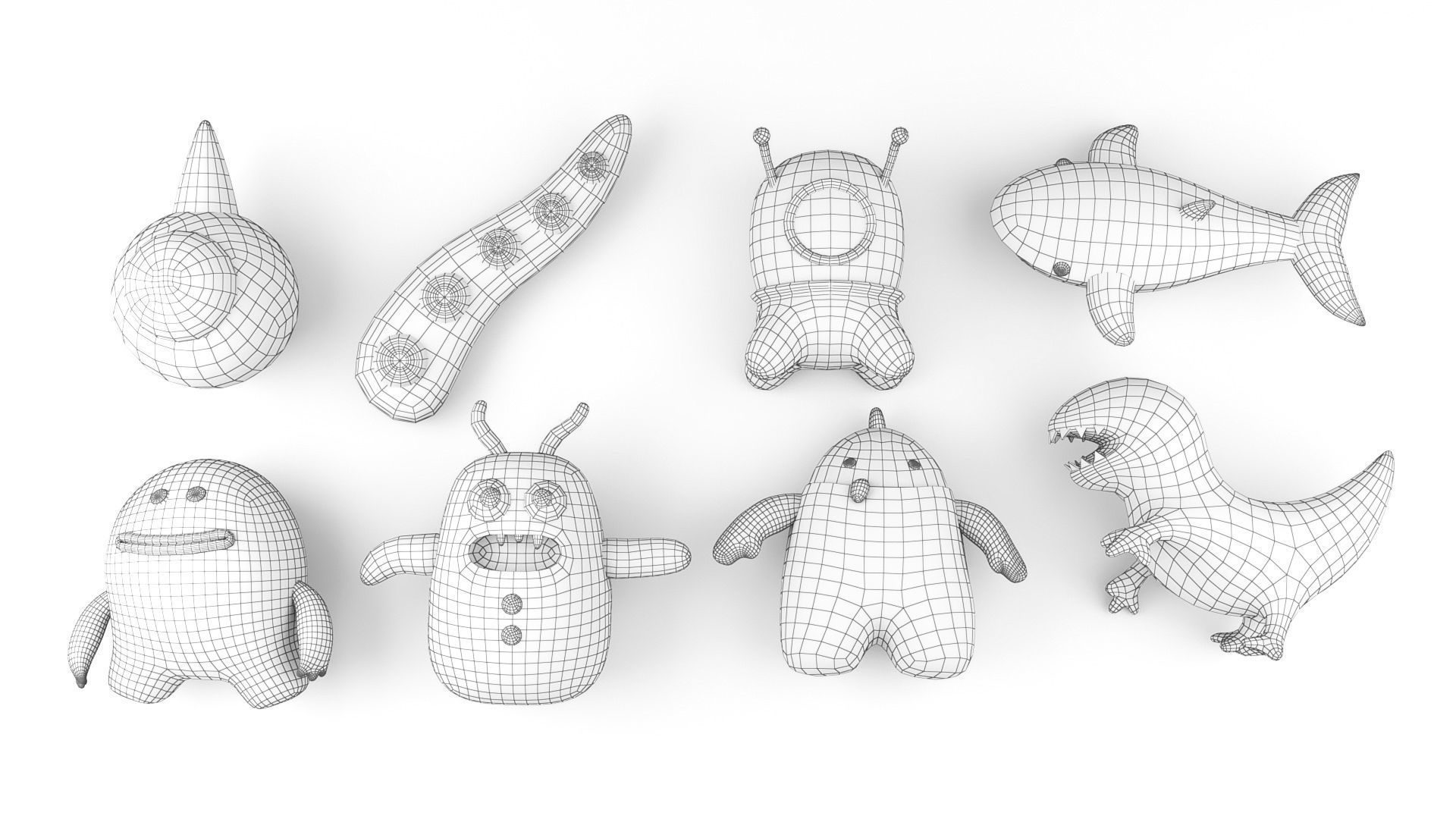 Teddies claw machine Low-poly 3D model_18