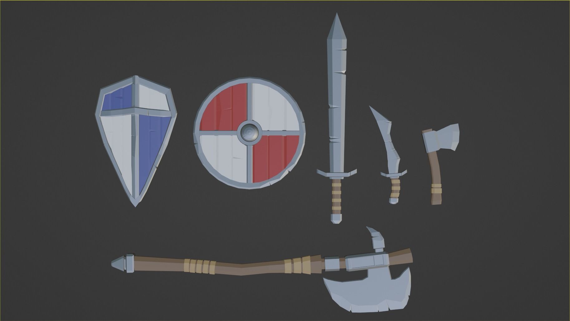 Low poly pack Low-poly 3D model_3