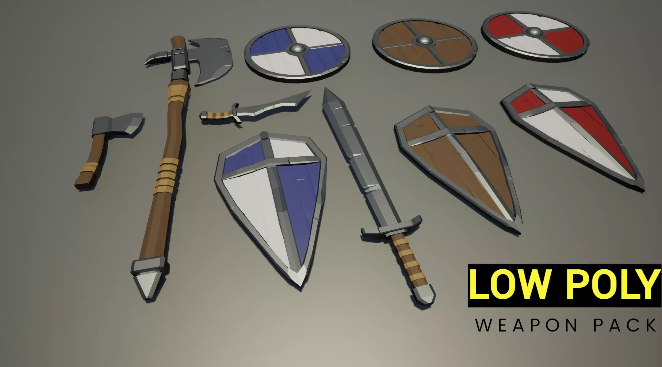 Low poly pack Low-poly 3D model_0