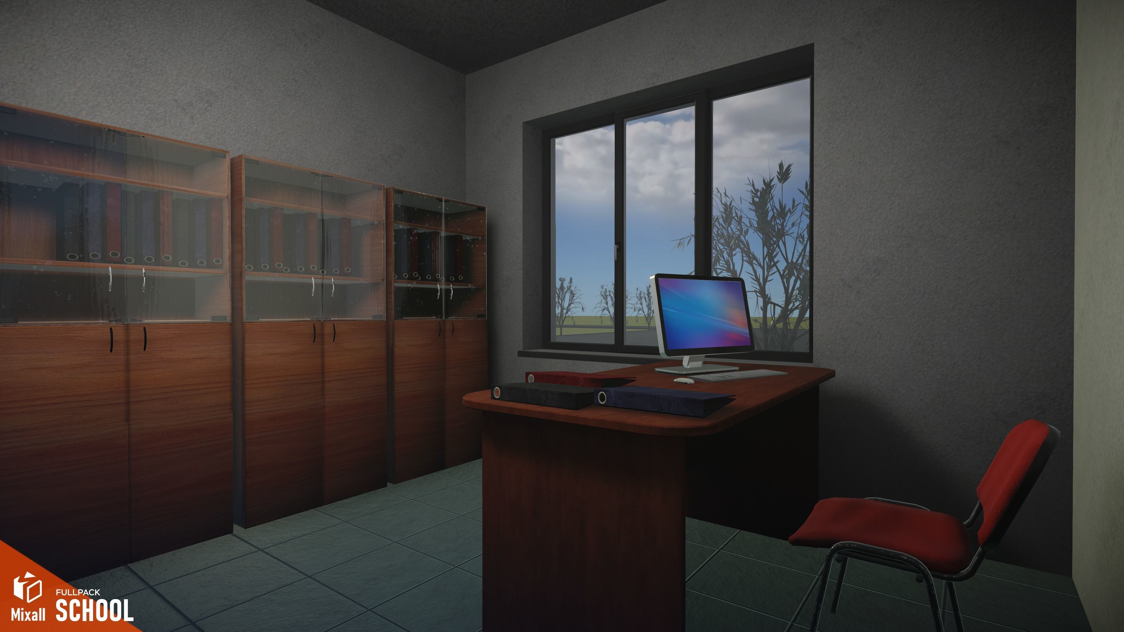 School - full pack Low-poly 3D model_14