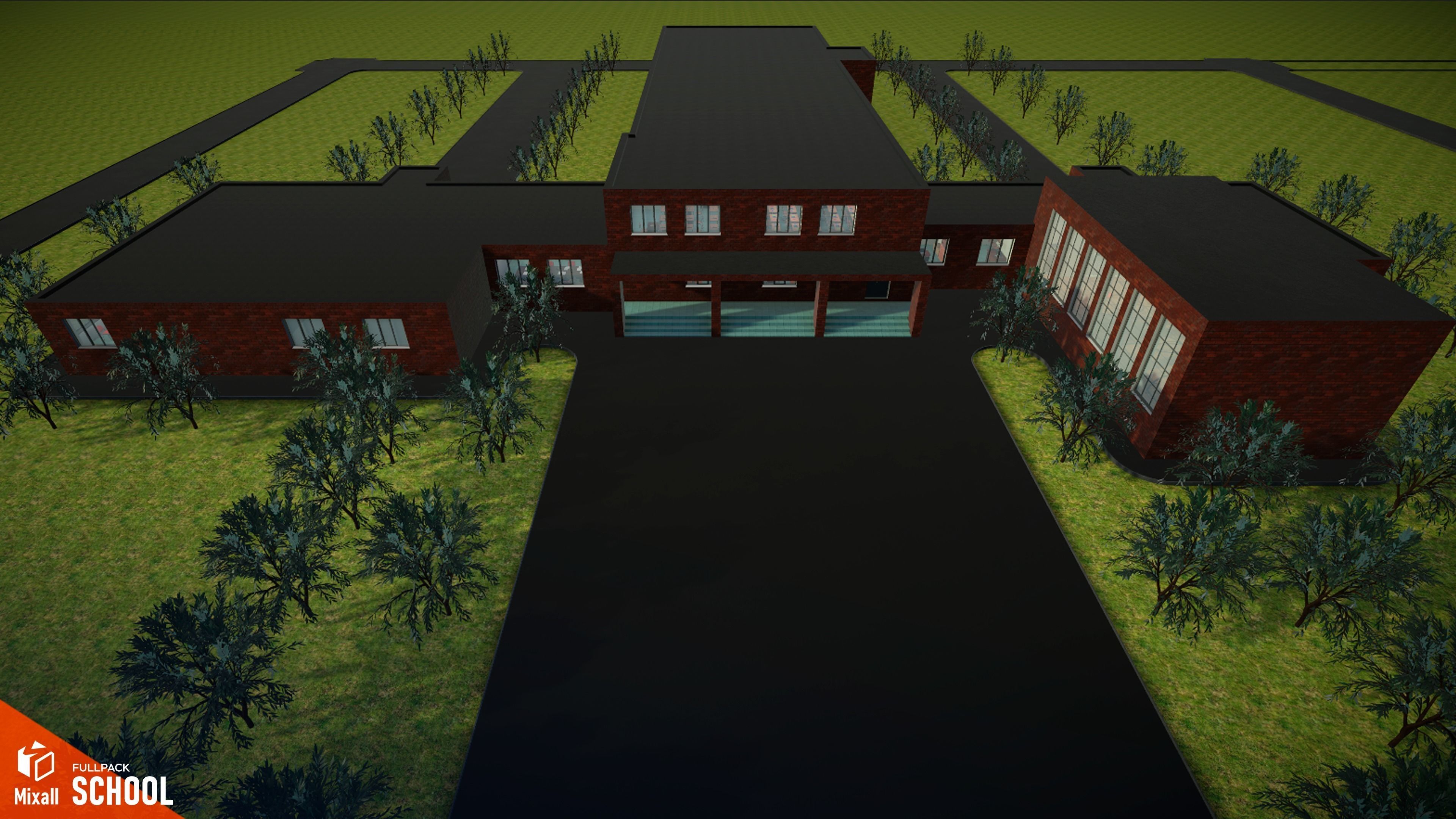 School - full pack Low-poly 3D model_11