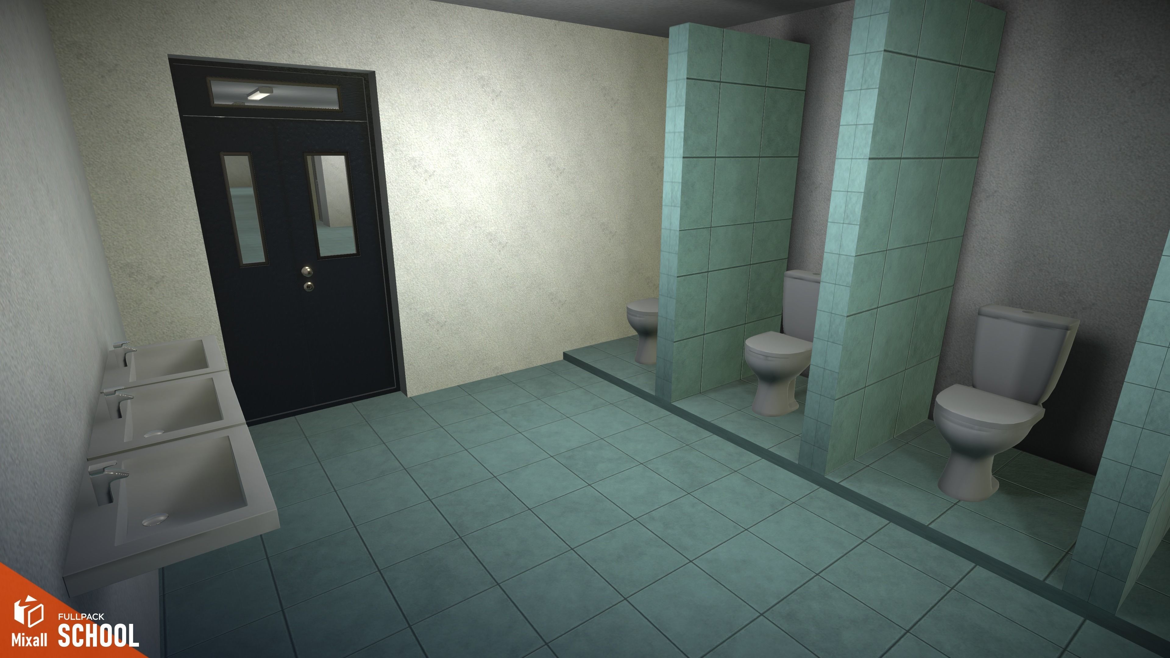 School - full pack Low-poly 3D model_19