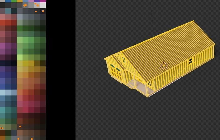 Classic American Country House  Low-poly 3D model_9