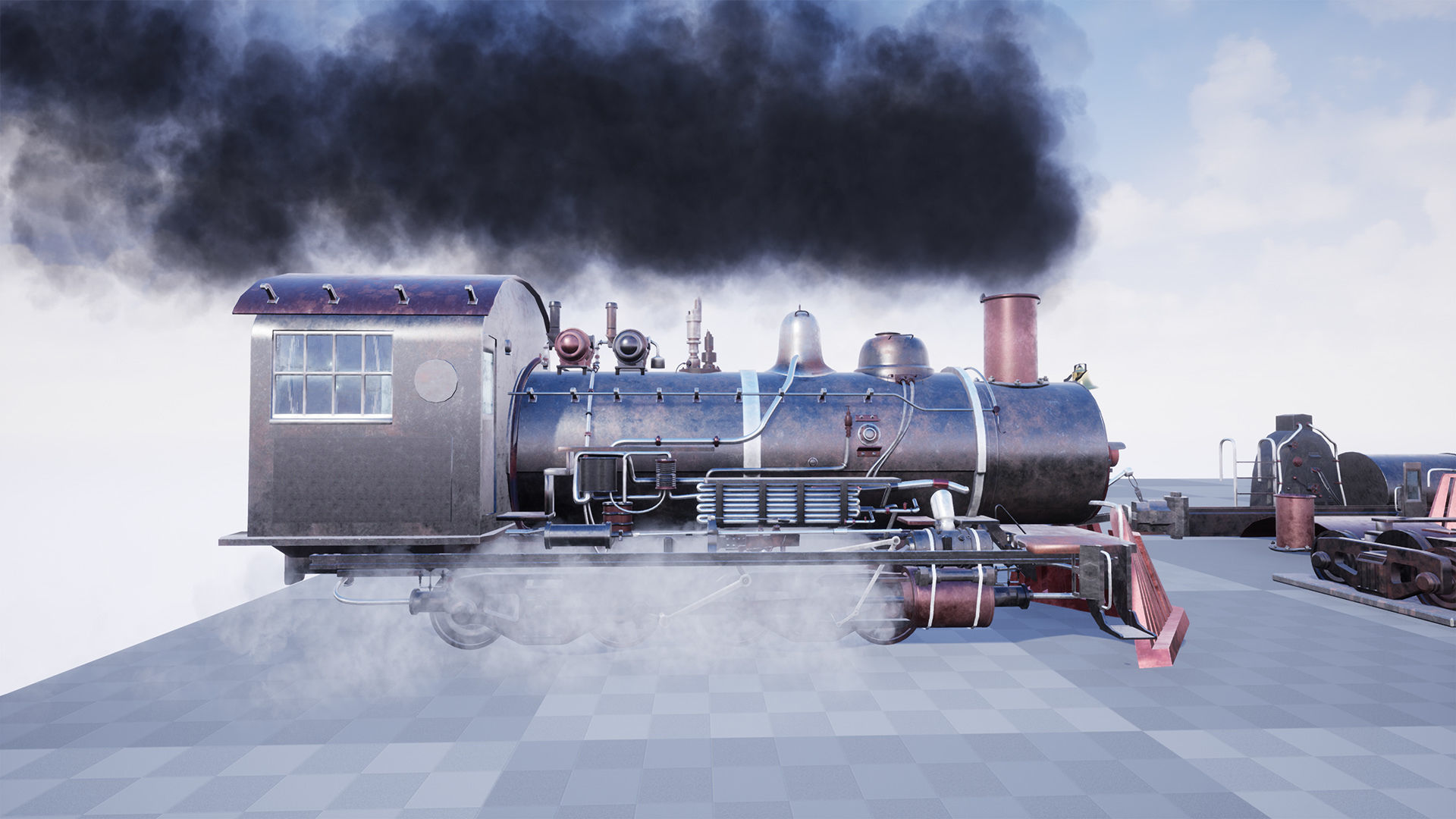 Modular Locomotive 61 Assets Low-poly 3D model_14