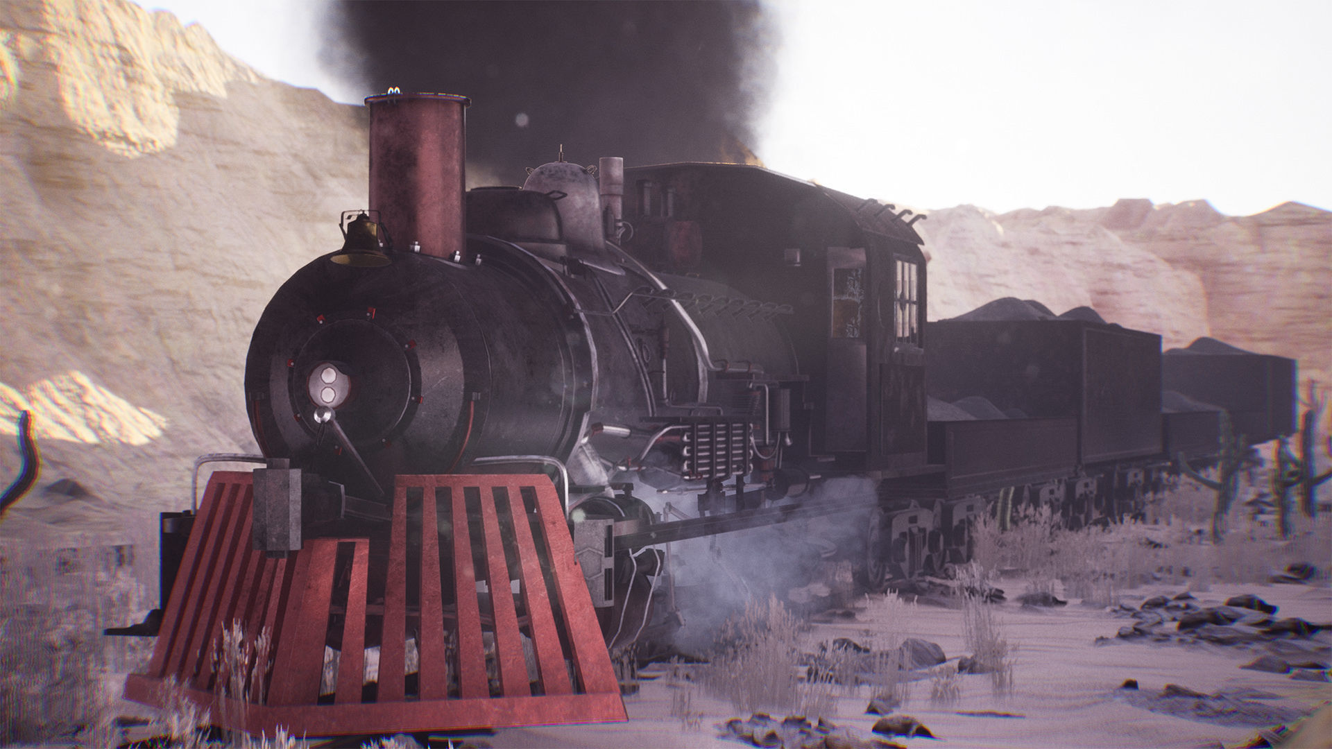 Modular Locomotive 61 Assets Low-poly 3D model_4