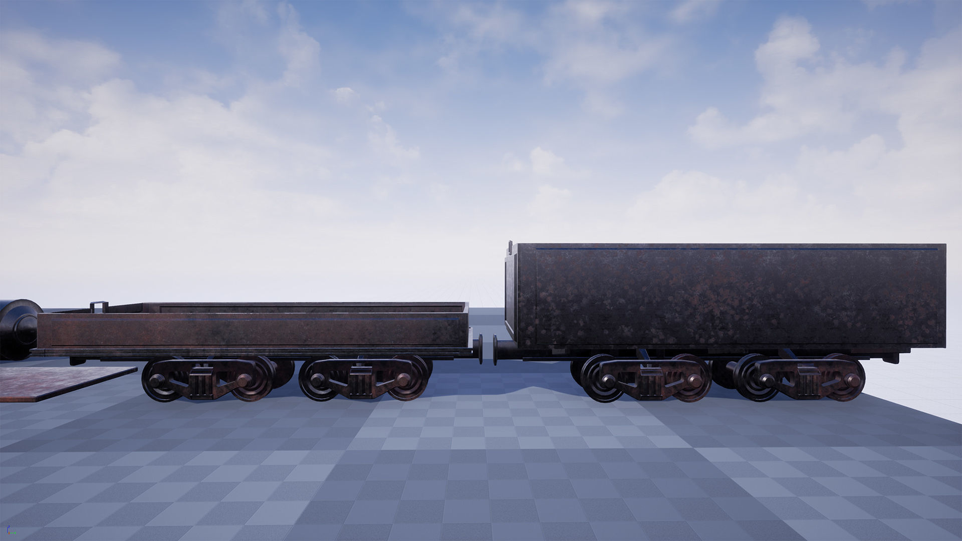 Modular Locomotive 61 Assets Low-poly 3D model_13