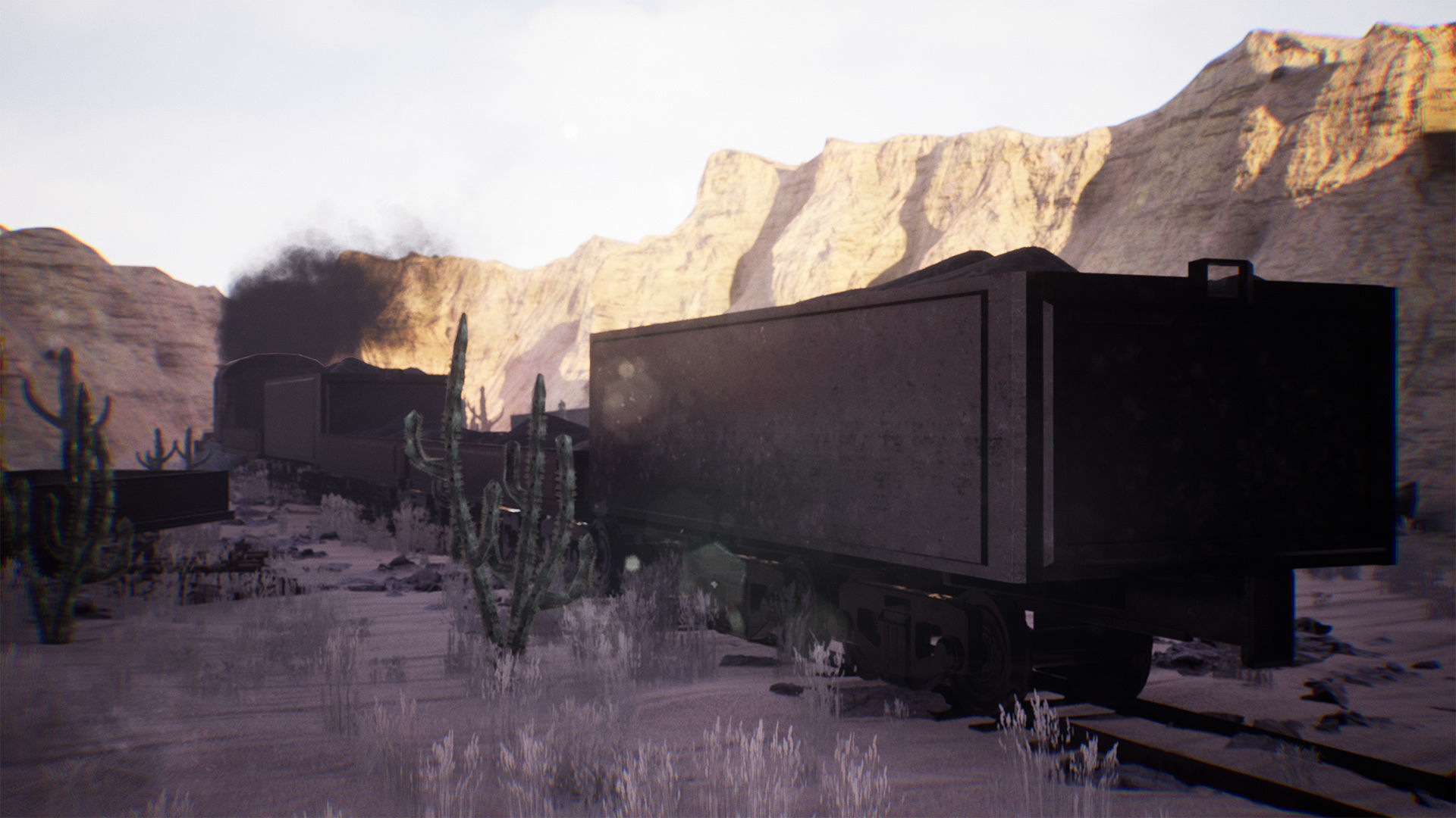 Modular Locomotive 61 Assets Low-poly 3D model_5