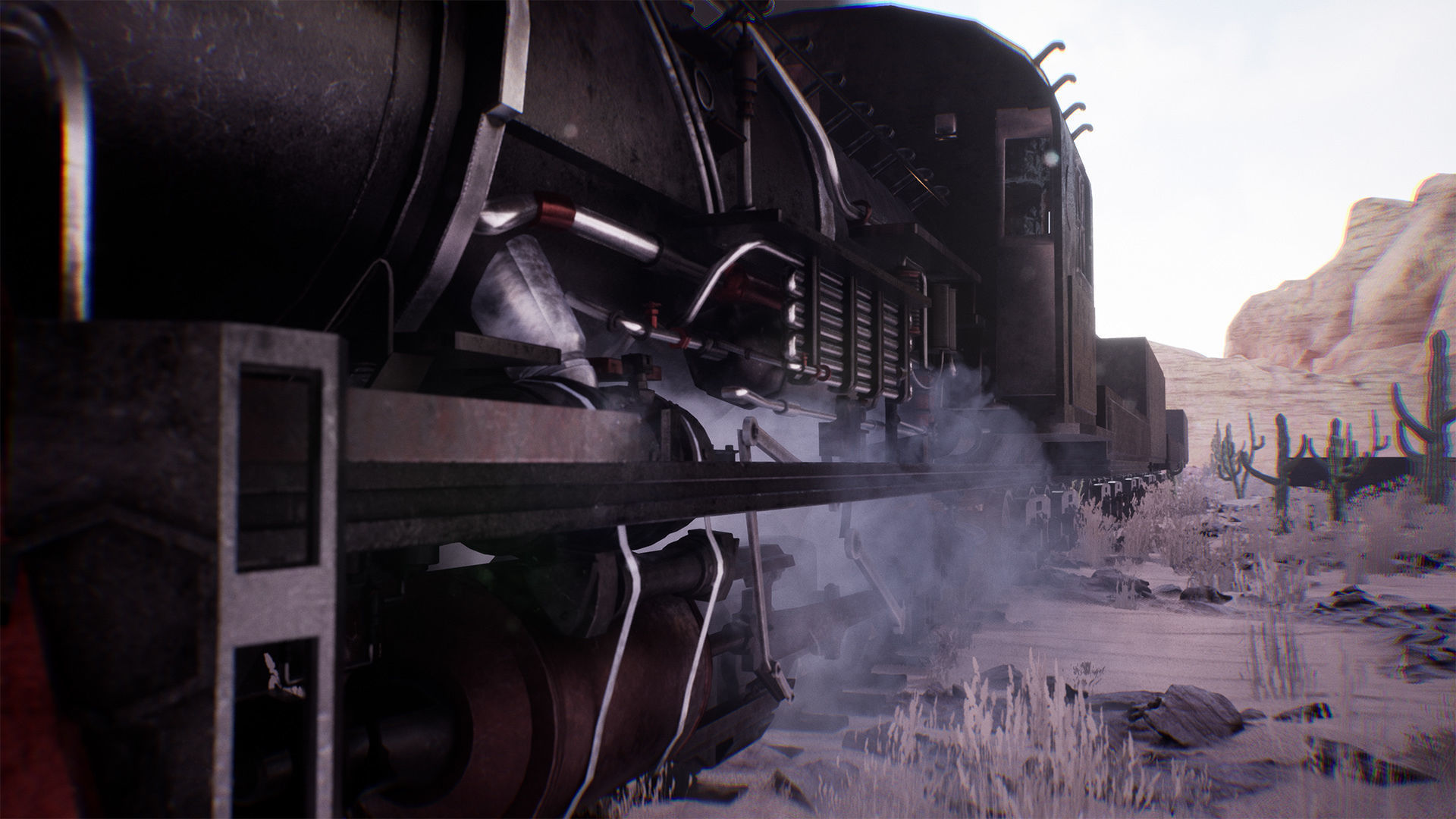 Modular Locomotive 61 Assets Low-poly 3D model_7