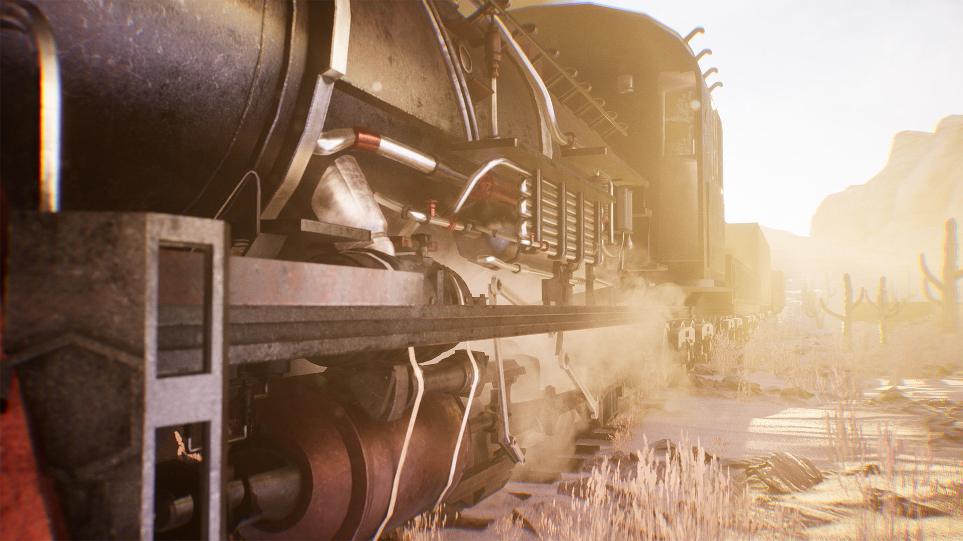 Modular Locomotive 61 Assets Low-poly 3D model_2