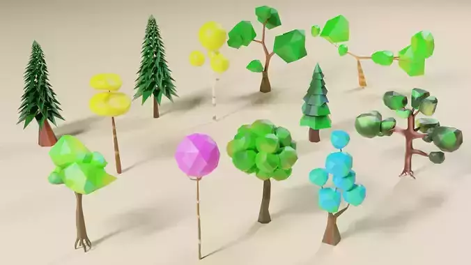 Low-Poly Forest-vol1