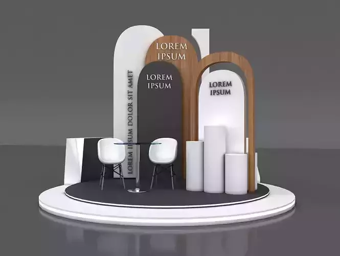 Booth Display 3D model 16m2 3D model