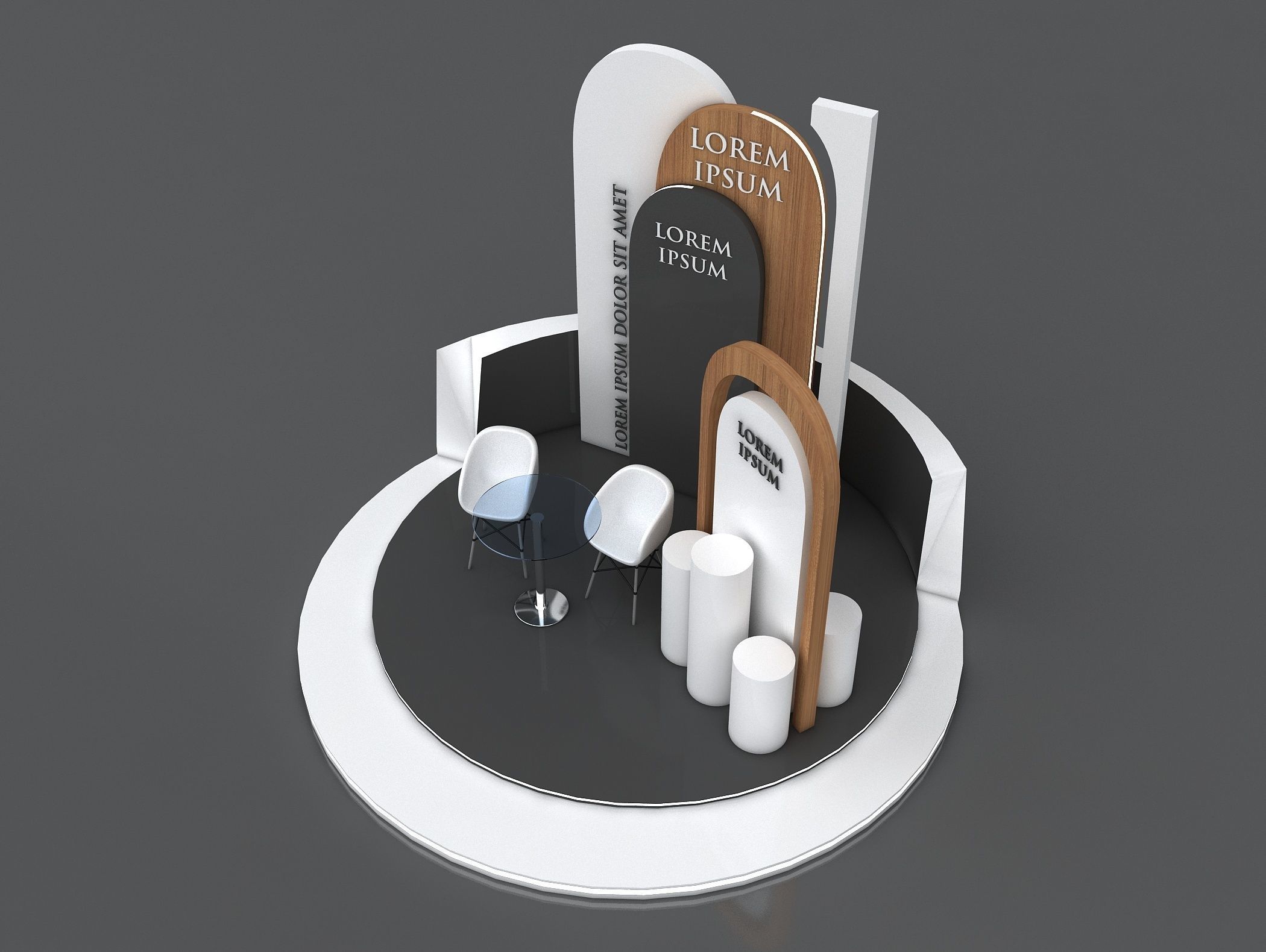 Booth Display 3D model 16m2 3D model CGTrader