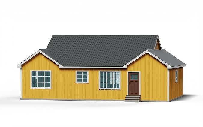 Classic American Country Houses Set 3D Model Pack 2