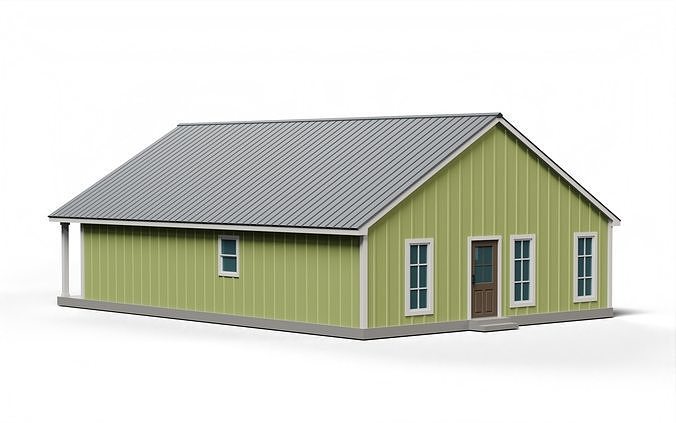 Classic American Country Houses Set 3D Model Pack 7