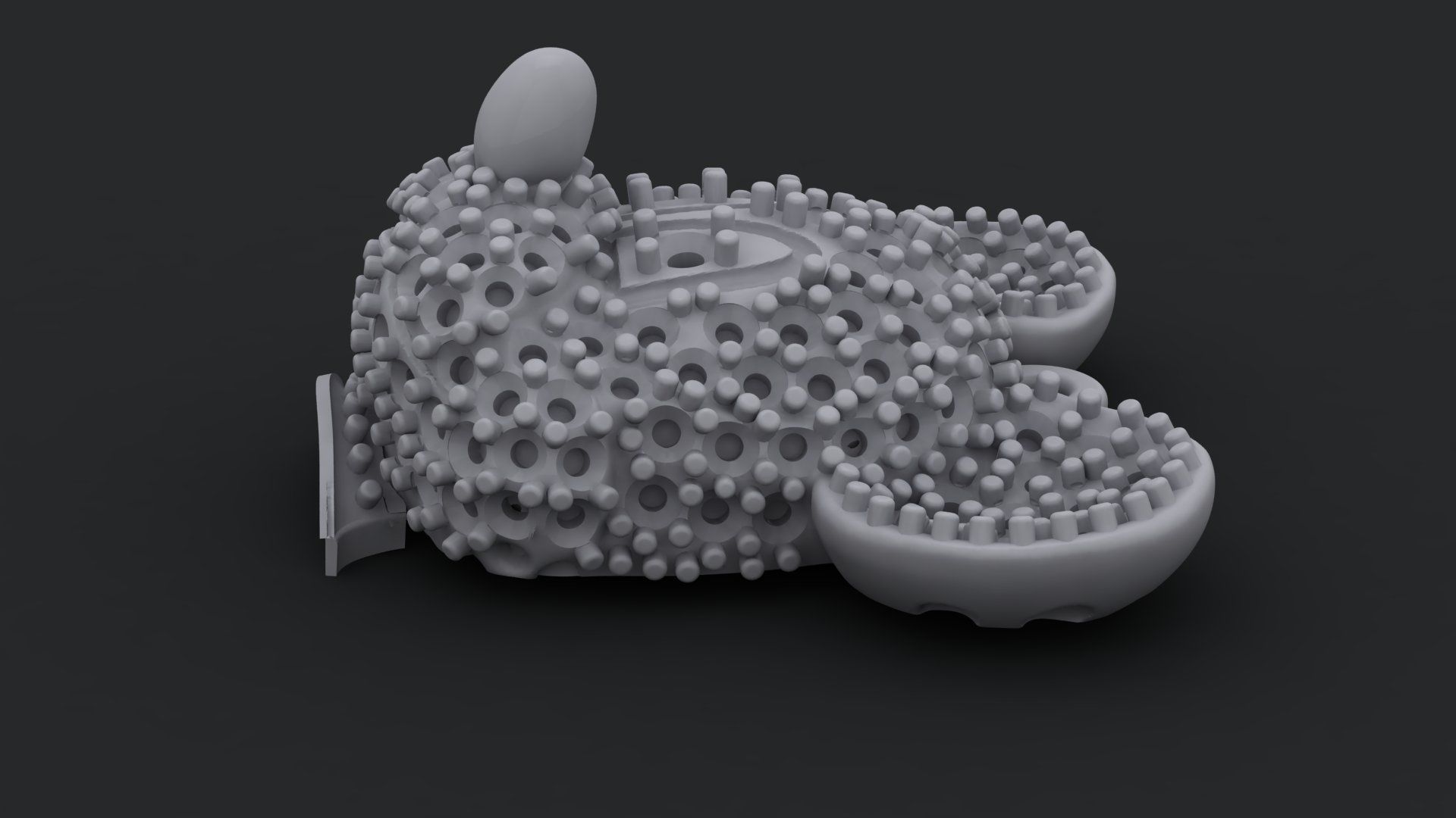 mickey face with stones 3D print model_6