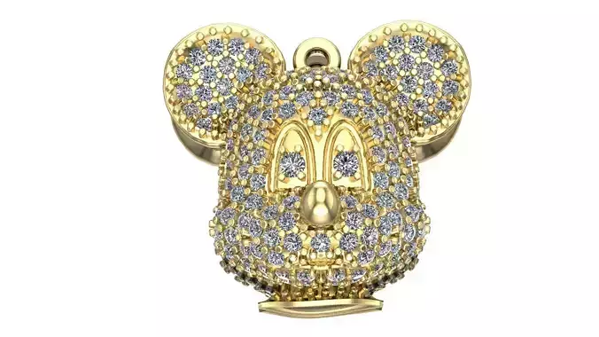 mickey face with stones