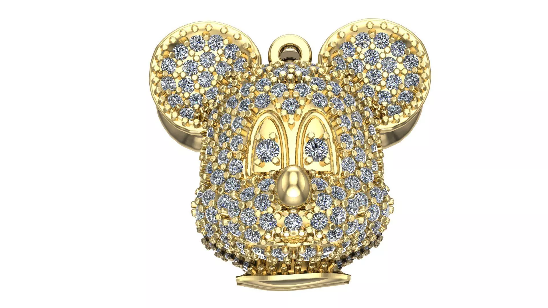 mickey face with stones 3D print model_0