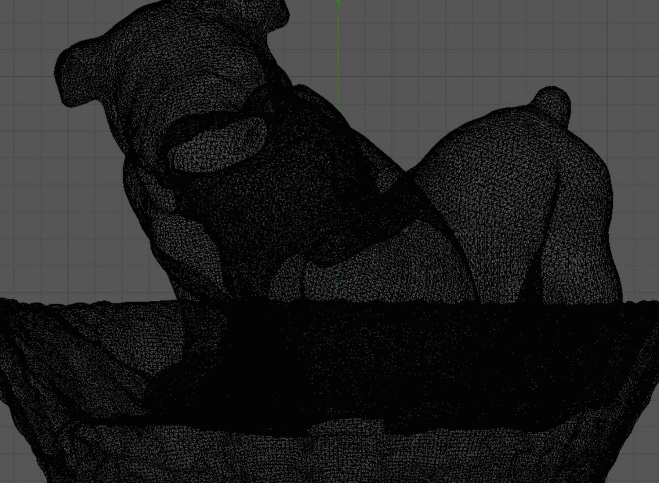 Two Dogs Statue 3D model_5