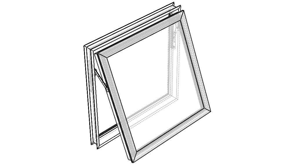 Casement Window- Top Hung 3D model_3