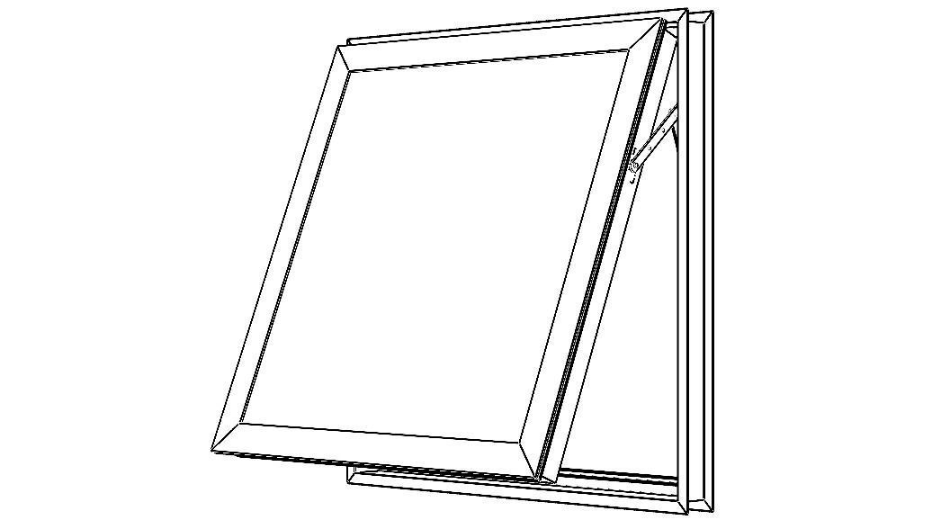 Casement Window- Top Hung 3D model_18