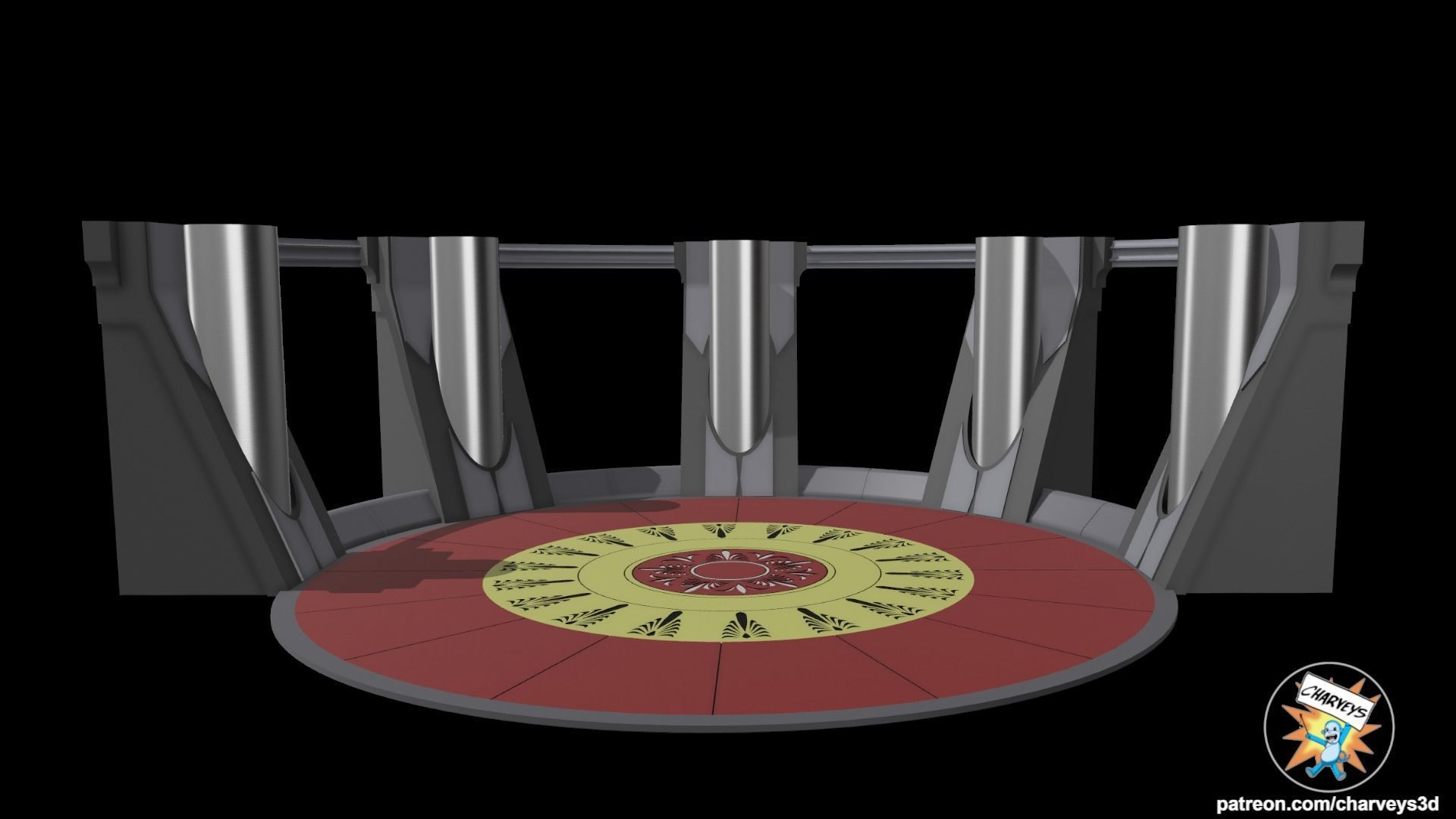 Star Wars Jedi Council Chamber Diorama for action figures 3D print model_5