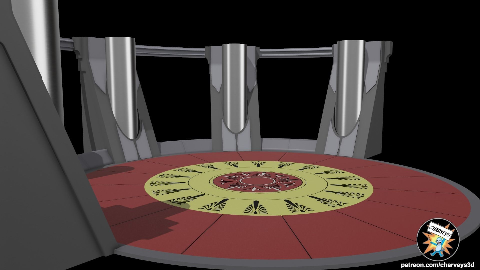 Star Wars Jedi Council Chamber Diorama for action figures 3D print model_10