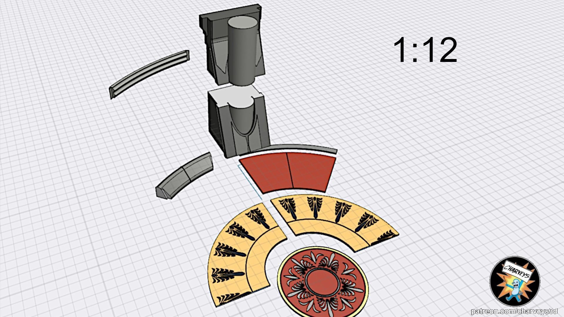 Star Wars Jedi Council Chamber Diorama for action figures 3D print model_12