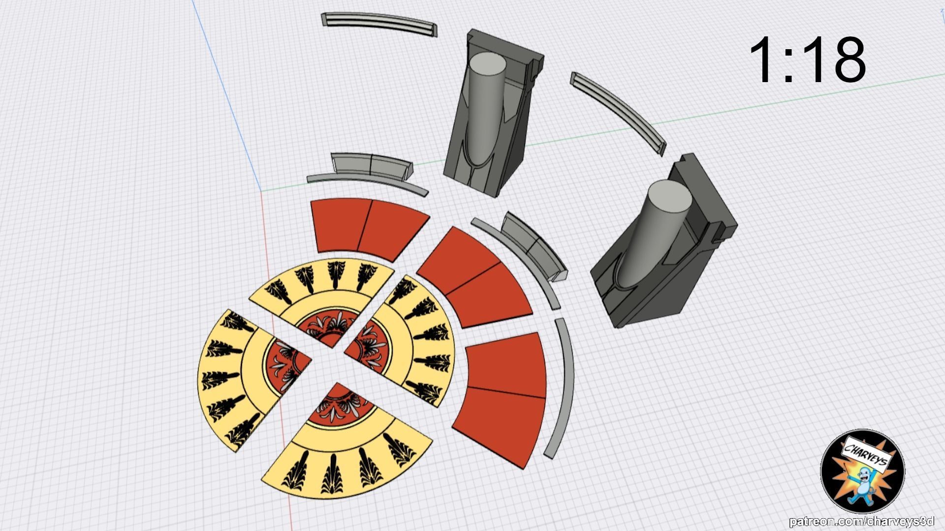 Star Wars Jedi Council Chamber Diorama for action figures 3D print model_11