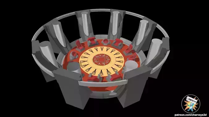 Star Wars Jedi Council Chamber Diorama for action figures 3D print model