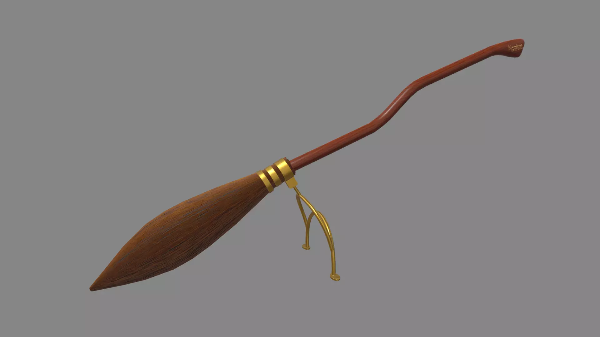 Nimbus 2000 Harry Potter Low-poly 3D model_0