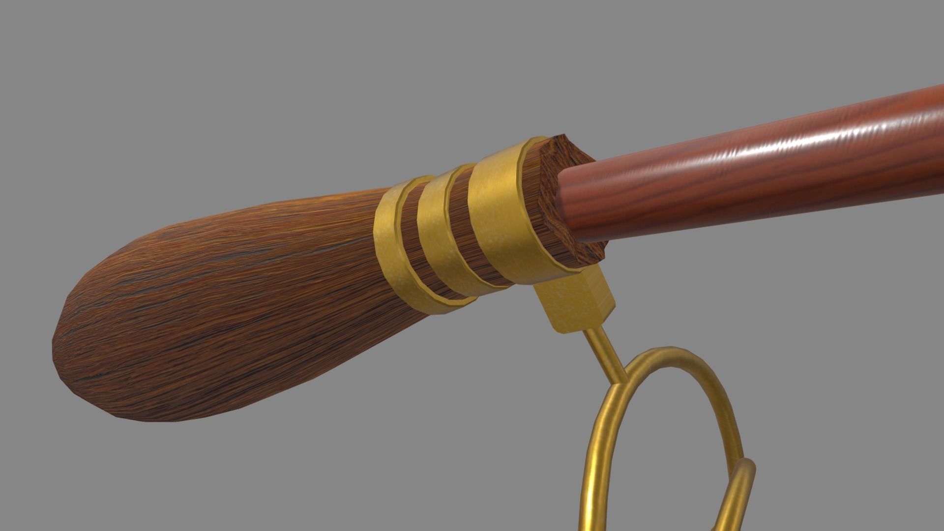 Nimbus 2000 Harry Potter Low-poly 3D model_3