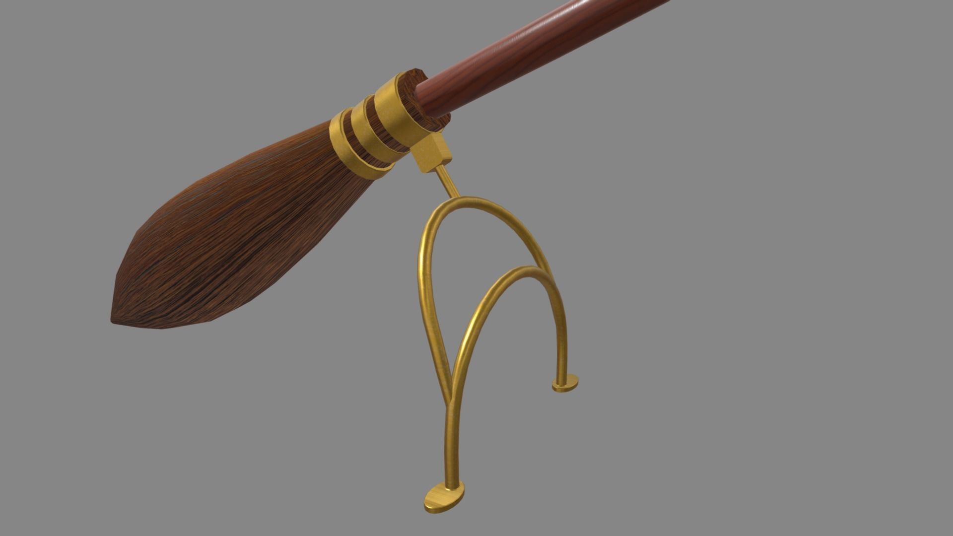 Nimbus 2000 Harry Potter Low-poly 3D model_2