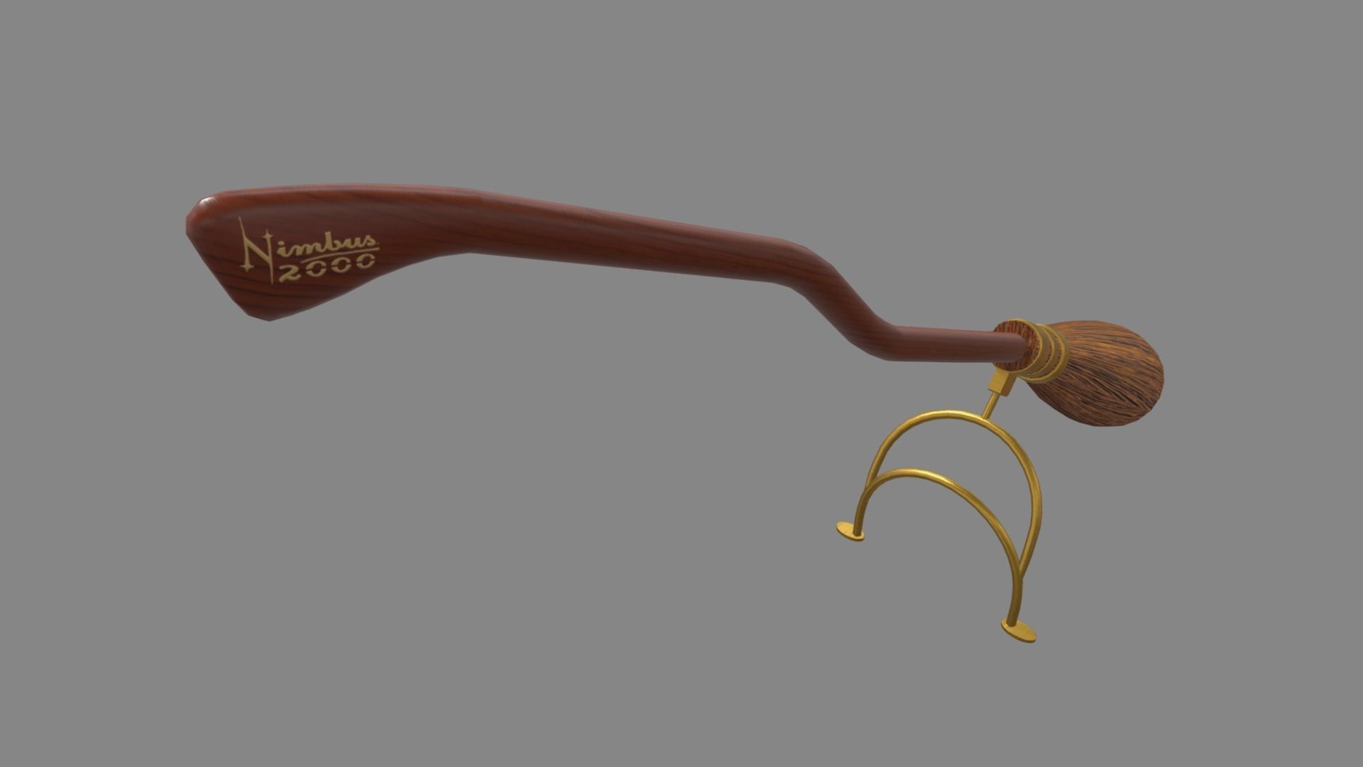 Nimbus 2000 Harry Potter Low-poly 3D model_5