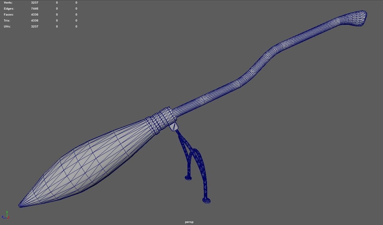 Nimbus 2000 Harry Potter Low-poly 3D model_7