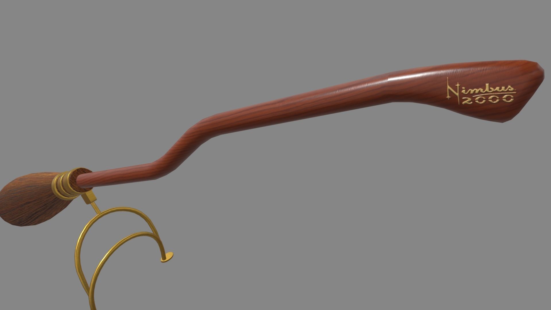 Nimbus 2000 Harry Potter Low-poly 3D model_4