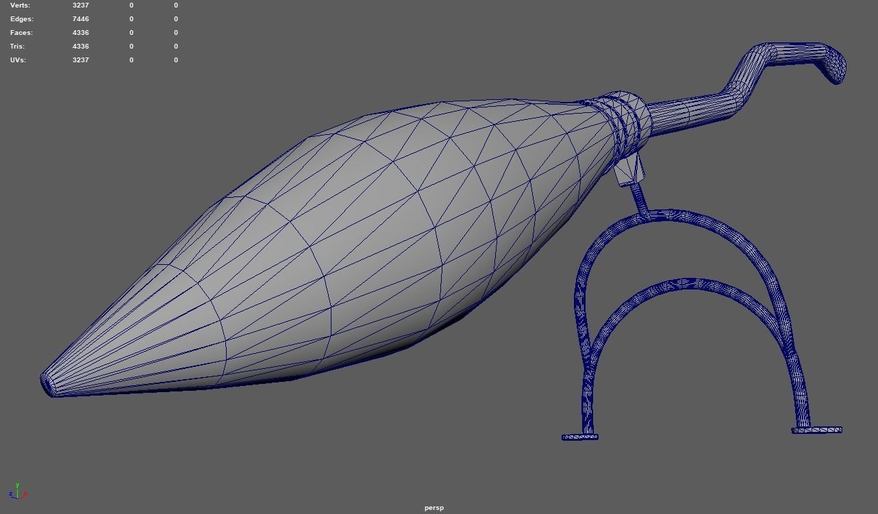 Nimbus 2000 Harry Potter Low-poly 3D model_9