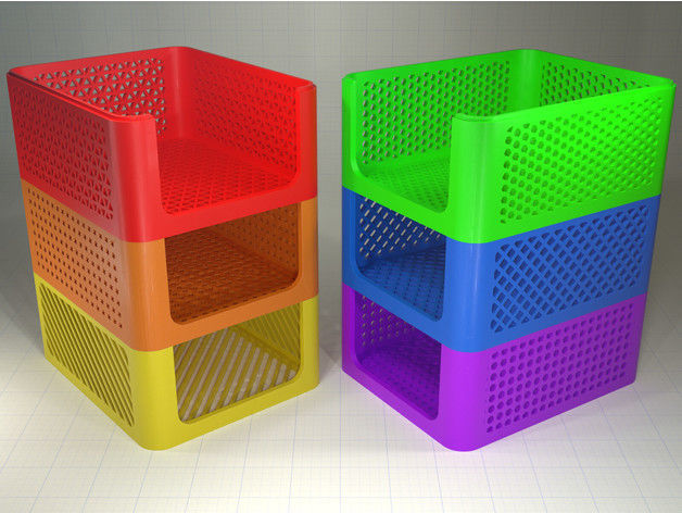 Stackable Storage Caddies 3D print model_2