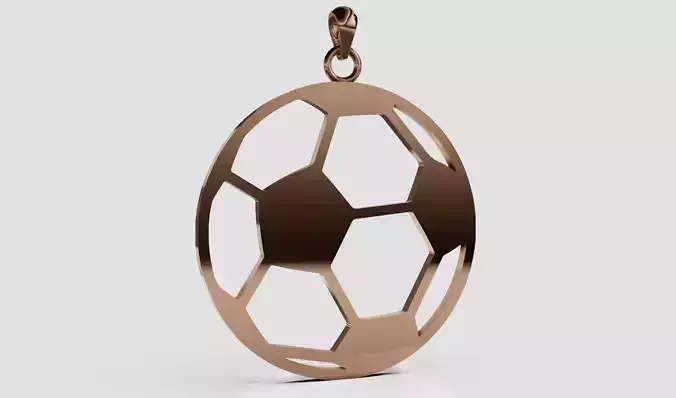 Soccer ball pendant minimalist