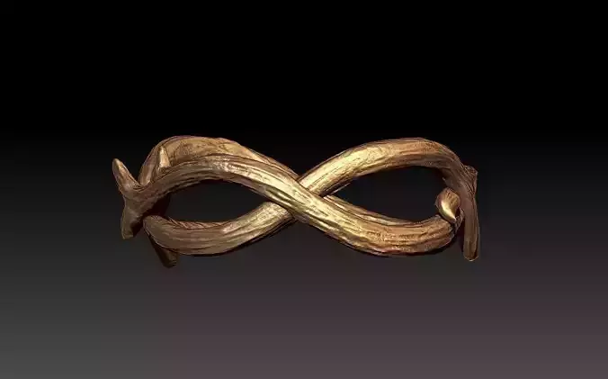 WOODEN STYLE ETERNITY RING