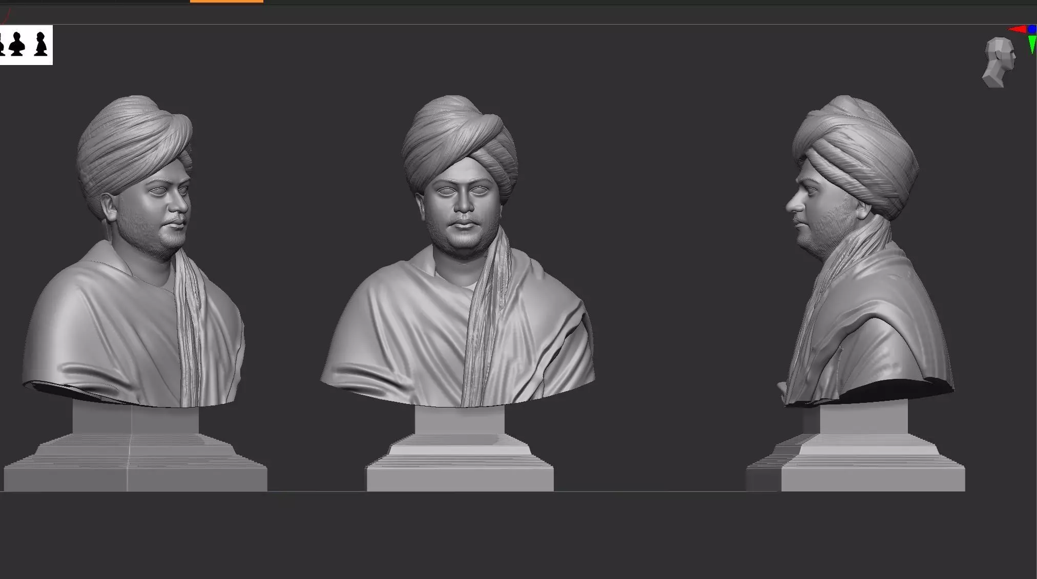 Swami Vivekanand Bust 3D print model
