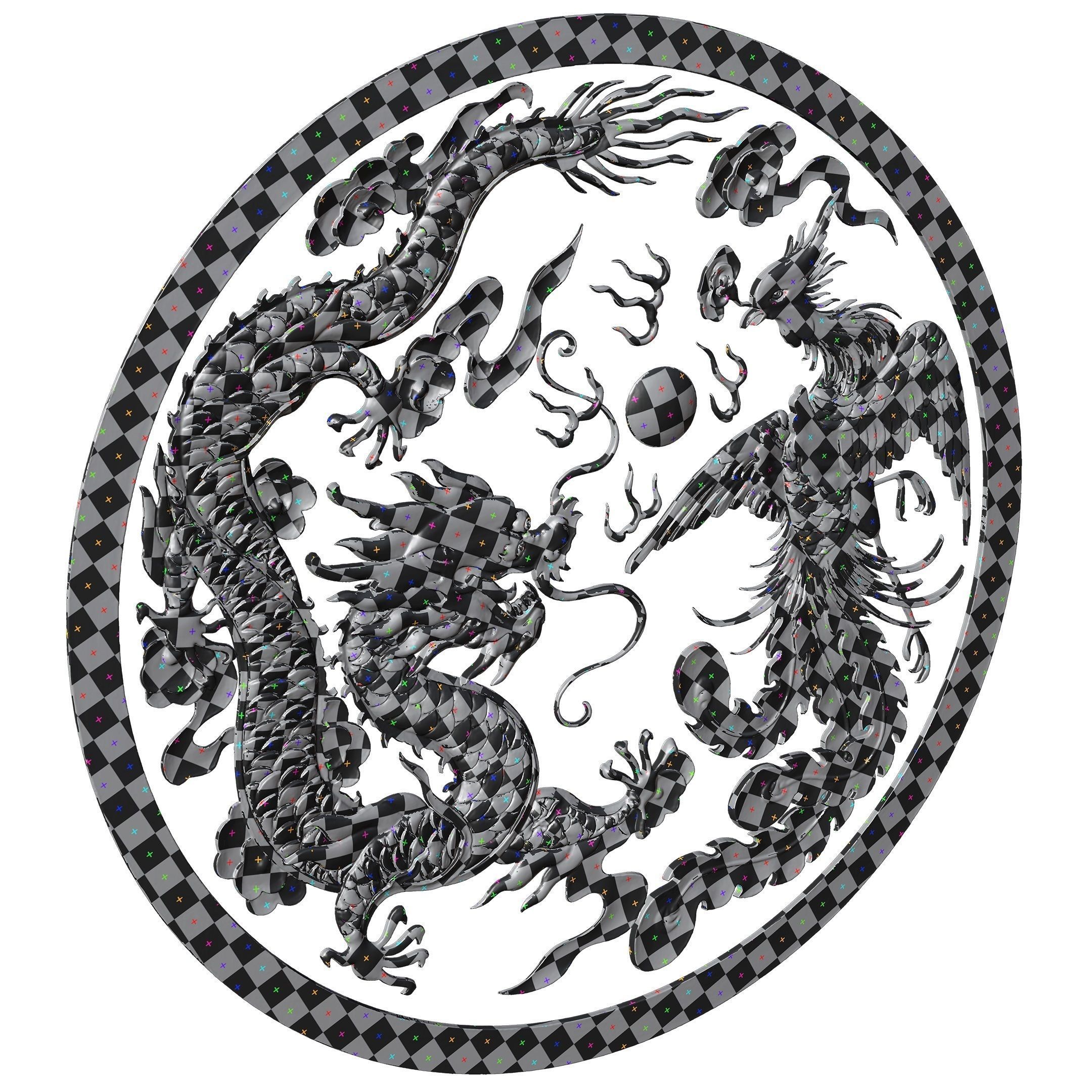 Dragon Ornament Vol 03-3 3D model_7