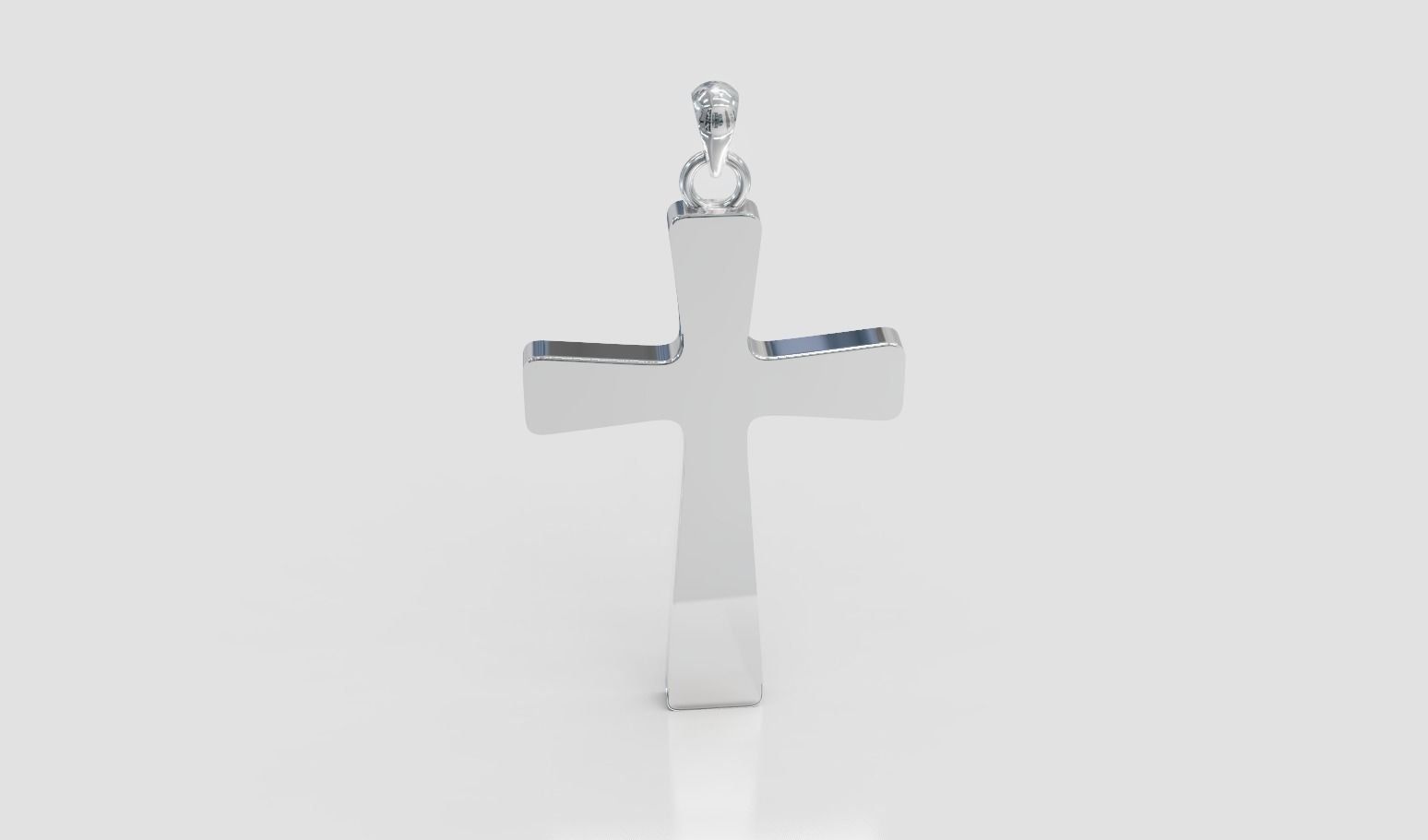 Cross pendant minimalist 3D print model_4
