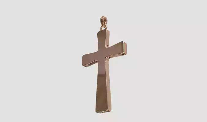 Cross pendant minimalist 3D print model